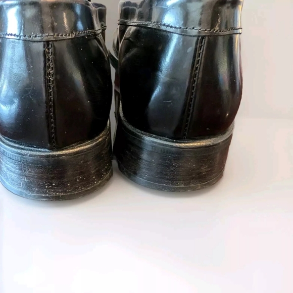 Vintage Cole Haan Flat Loafers Women’s Size 6.5 Black Leather Woven Weave - Picture 3 of 5